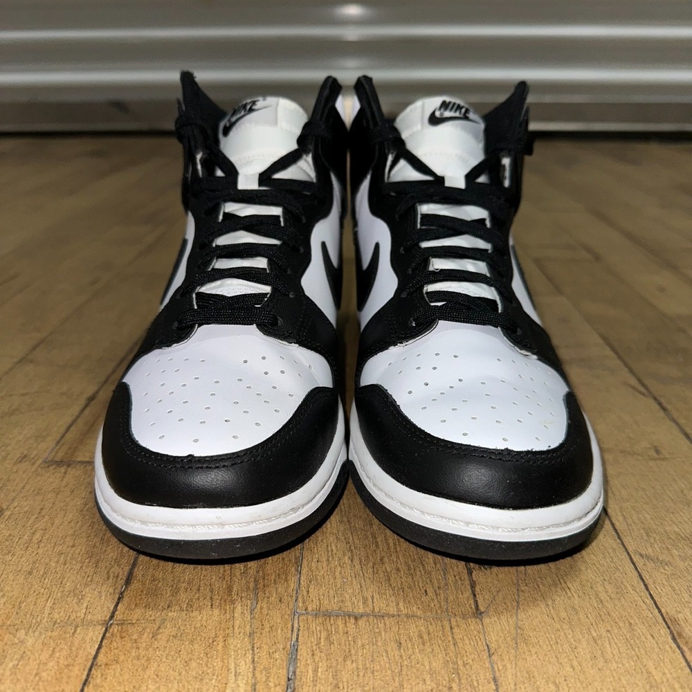 Nike Dunk High Panda Sneakers Men's Size 8.5 Black White Comfort Lace Up Walking - Picture 7 of 12
